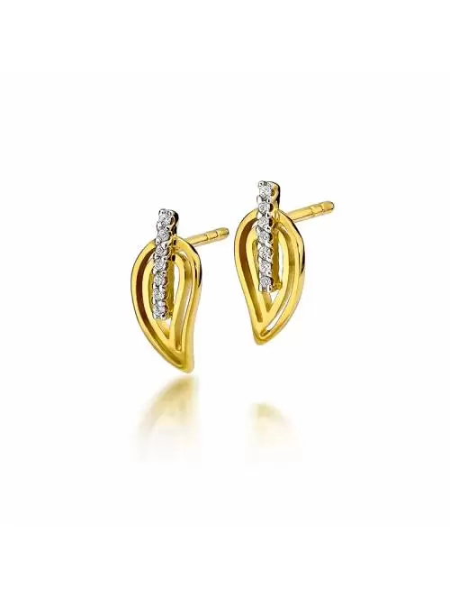 14kt gold earrings with...