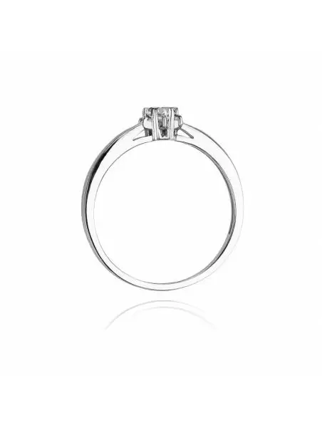 Ring Gold with Diamond 0,10 ct and 6 Diamonds 0.05 ct