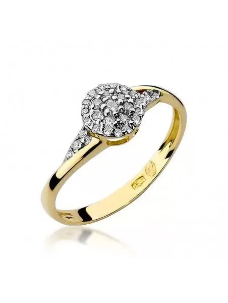 Gold Ring with 30 Diamonds 0.20 ct