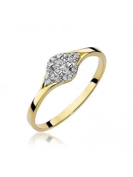 Ring In Gold mit 14 Diamanten 0,07 ct