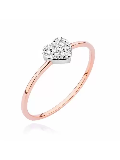 Hearts ring in Pink Gold...