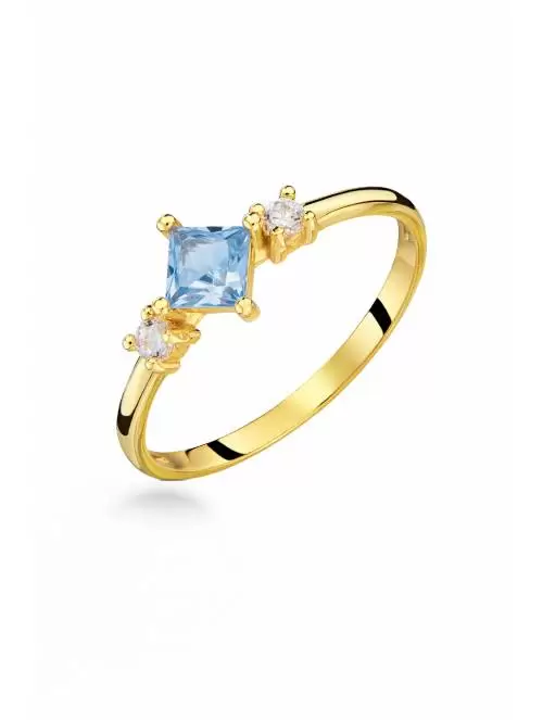 Gold Elsa Ring mit blauem...