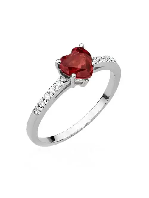 Heart gold ring with Ruby...