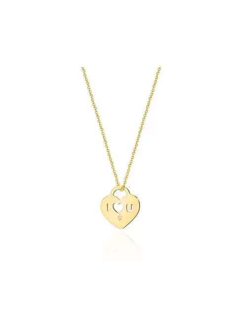 Love U Gold Necklace with...