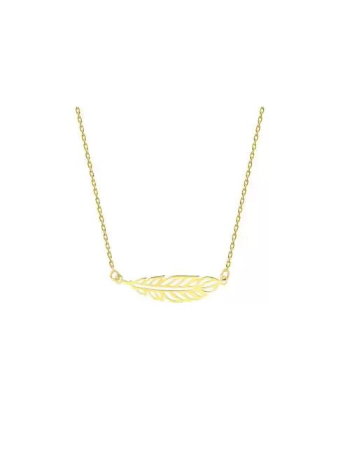 Feather Gold Necklace