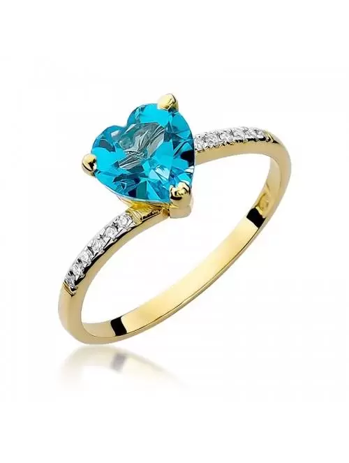 Ring 14kt Gold with Topaz...