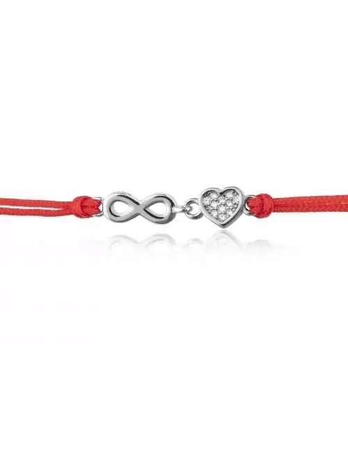 Silver Bracelet in Red...