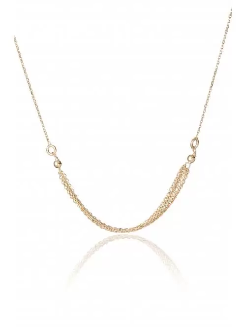 Silver Gilded Chains Necklace