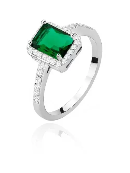Ring with Green Zircon