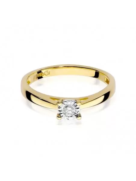 Ring In 14kt Gold with a Diamond 0.08 ct
