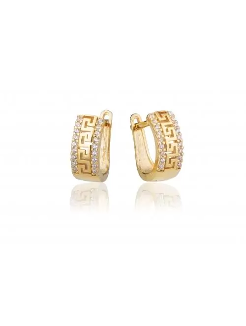 Gold earrings Meanders with...