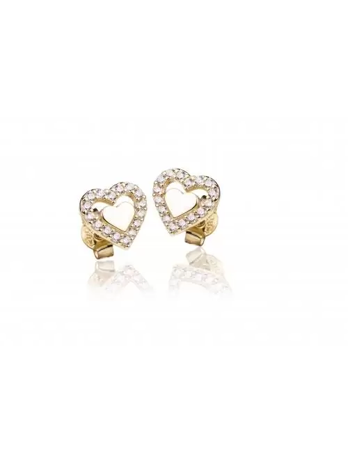 Gold earrings with Heart...