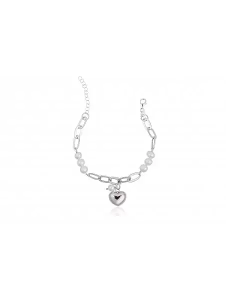 Armband-Chanel-Kette mit Perlen und Herz Bombiert
