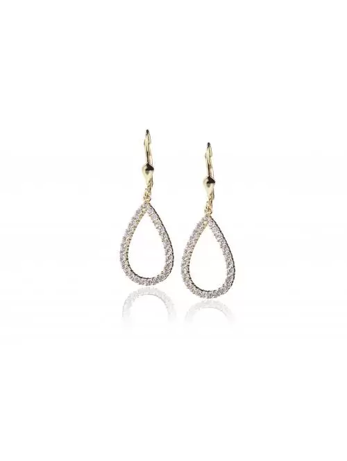 Silver drop earrings with...