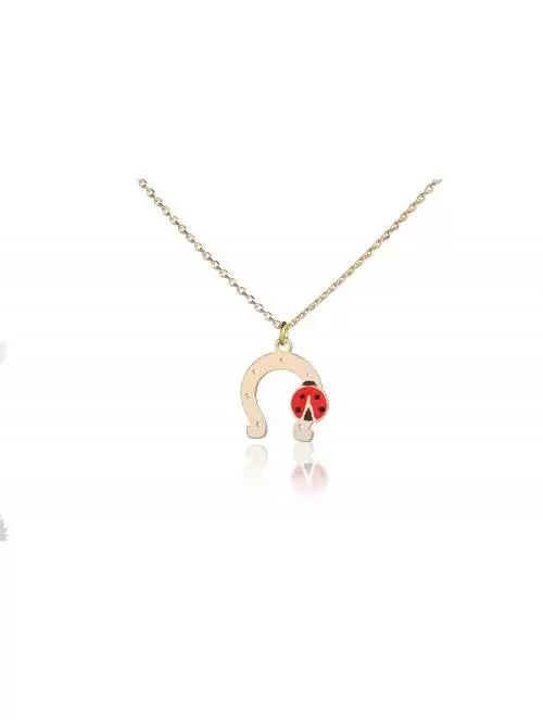 Horseshoe and Ladybug necklace