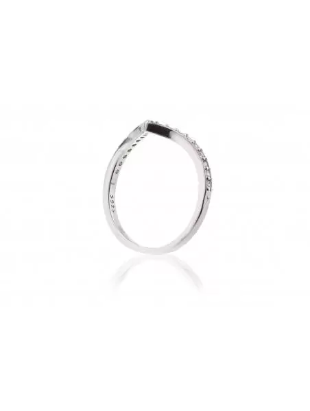 Angular silver ring