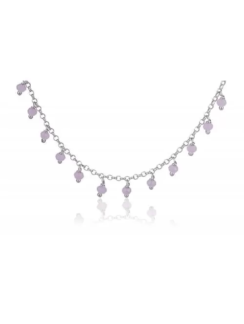 Anklet with lilac Stones
