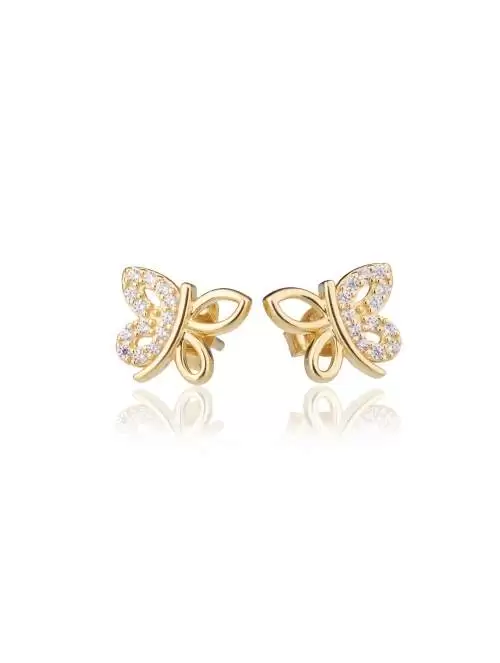 Gold butterfly earrings...
