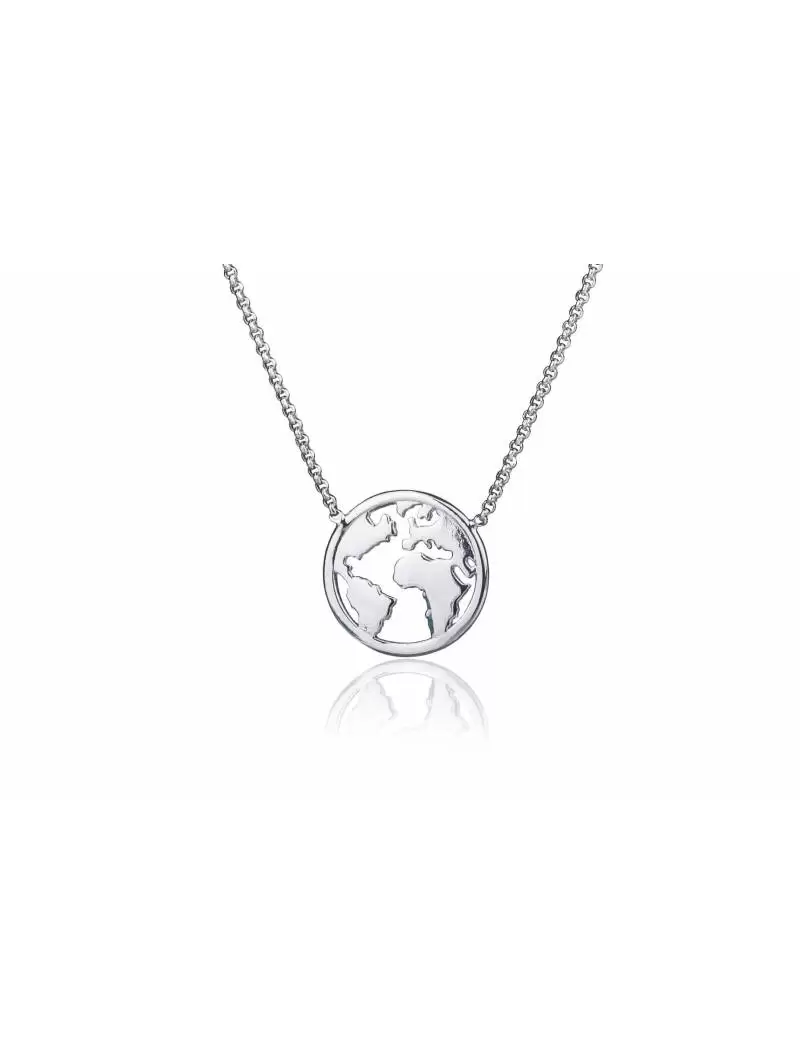 Necklace with a Globe inside a Circle
