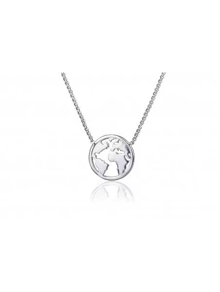 Necklace with a Globe inside a Circle